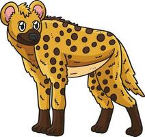 mãe hiena desenho animado colori clipart ilustração vetor
