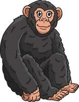 mãe chimpanzé desenho animado colori clipart vetor