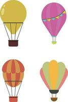 quente ar balão. colorida quente ar balão isolado em branco fundo vetor