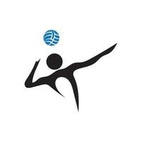 voleibol logotipo, emblema, ícones, desenhos modelos com voleibol bola em uma luz fundo vetor