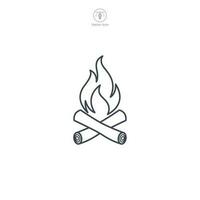 fogueira ícone símbolo vetor ilustração isolado em branco fundo