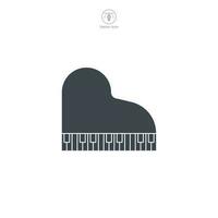 piano ícone símbolo vetor ilustração isolado em branco fundo