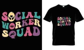 social trabalhador camiseta Projeto vetor. vetor