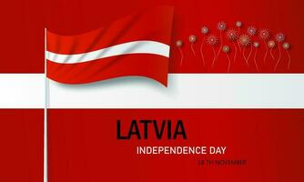 Letônia nacional dia vetor ilustração com nação bandeiras.