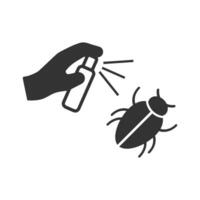 vetor ilustração do spray insetos ícone dentro Sombrio cor e branco fundo