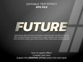 futuro texto efeito, tipografia, 3d texto. vetor modelo