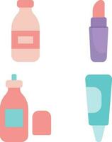 Cosmético cuidados com a pele produtos, frascos e tubos com orgânico cosméticos plano vetor ilustração. natural ecológico composição