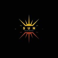 modelo de design de logotipo de ícone de sol vetor