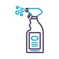 estilo de linha de produtos de frasco de spray desinfetante vetor