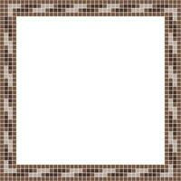 Castanho telha quadro, mosaico telha quadro, telha quadro, desatado padrão, mosaico quadro, Armação desatado padrão, mosaico azulejos textura ou fundo. banheiro parede azulejos, natação piscina azulejos com lindo padronizar. vetor