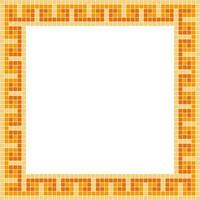 laranja telha quadro, mosaico telha quadro, telha quadro, desatado padrão, mosaico quadro, Armação desatado padrão, mosaico azulejos textura ou fundo. banheiro parede azulejos, natação piscina azulejos com lindo padronizar. vetor