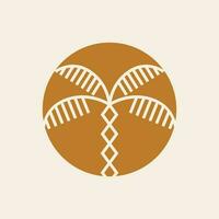 boêmio Palma árvore vetor ícone Projeto. tropical vetor logotipo Projeto. minimalista geométrico estilo.