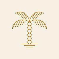 boêmio Palma árvore vetor ícone Projeto. tropical vetor logotipo Projeto. minimalista geométrico estilo.