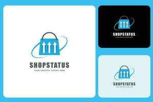 fazer compras status logotipo Projeto modelo vetor