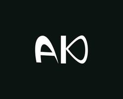 criativo carta ak logotipo Projeto vetor modelo
