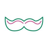 ícone de estilo de linha de bigode macho mexicano vetor