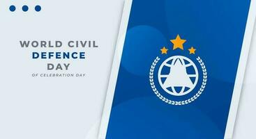 mundo Civil defesa dia celebração vetor Projeto ilustração para fundo, poster, bandeira, anúncio, cumprimento cartão