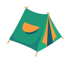barraca acampamento ícone. letreiro tendas para vivo dentro a floresta família período de férias Atividades vetor