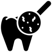 dente micróbio vetor glifo ícone