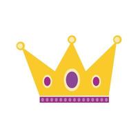 ícone da coroa da rainha real isolado vetor