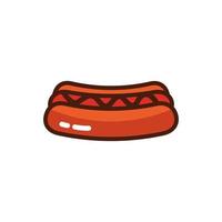 ícone de cachorro-quente fast food vetor