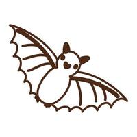ícone de personagem animal voador de morcego vetor