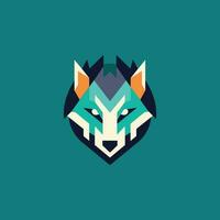 Lobo logotipo ilustração vetor Projeto modelo