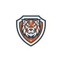 tigre logotipo emblema modelo mascote símbolo para o negócio ou camisa Projeto. vetor