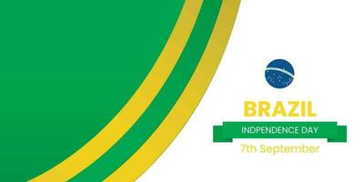 Brasil independência dia bandeira ou postar modelo com acenando bandeiras. feliz independência dia Brasil 7º setembro. vetor