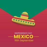 México independência dia bandeira ou postar modelo com bandeiras. feliz independência dia México Dia 16 setembro. vetor