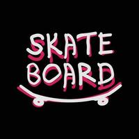 skate ilustração tipografia para t camisa, poster, logotipo, adesivo, ou vestuário mercadoria vetor