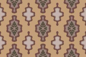 ikat floral paisley bordado fundo. ikat divisa geométrico étnico oriental padronizar tradicional. ikat asteca estilo abstrato Projeto para impressão textura, tecido, saree, sari, tapete. vetor