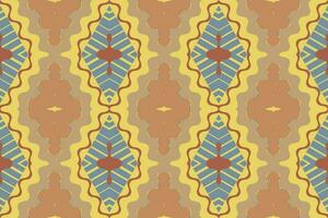 ikat damasco paisley bordado fundo. ikat divisa geométrico étnico oriental padronizar tradicional.asteca estilo abstrato vetor ilustração.design para textura,tecido,vestuário,embrulho,sarongue.