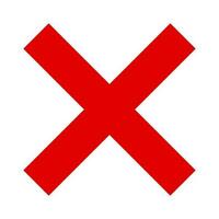 simples vermelho Cruz marca ícone. vetor. vetor