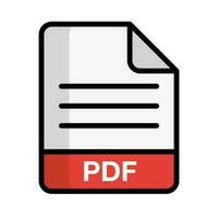 pdf eletrônico documento Arquivo ícone. vetor. vetor
