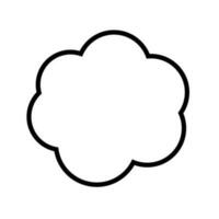 simples inchado nuvem ícone. vetor. vetor