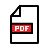 pdf Arquivo ícone. eletrônico documento ícone. pdf extensão arquivo. vetor. vetor