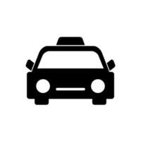silhueta ícone do a frente do uma táxi. símbolo do Táxi. vetor. vetor