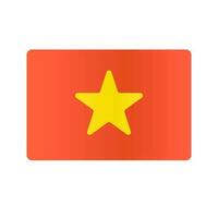 moderno vietnamita bandeira ícone. Vietnã. vetor. vetor
