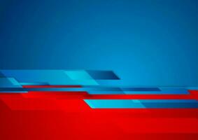 azul vermelho contraste tecnologia geométrico abstrato fundo vetor
