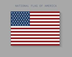 o desenho de vetor da bandeira nacional da américa