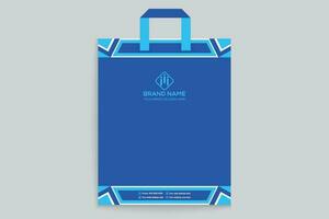compras saco Projeto com azul cor vetor