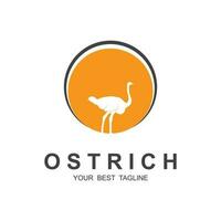 avestruz logotipo vetor modelo ilustração Projeto