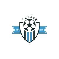 futebol e futebol escola vetor logotipo modelo