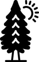 sólido ícone para pinho árvores vetor