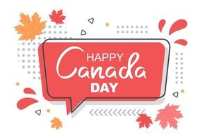 ilustração de celebração do feliz dia do canadá vetor