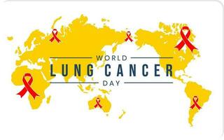 dia mundial do câncer de pulmão vetor