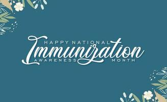 imunização consciência mês ... vetor