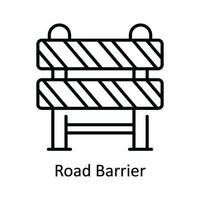 estrada barreira vetor esboço ícone Projeto ilustração. mapa e navegação símbolo em branco fundo eps 10 Arquivo