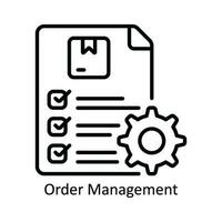 ordem gestão vetor esboço ícone Projeto ilustração. produtos gestão símbolo em branco fundo eps 10 Arquivo